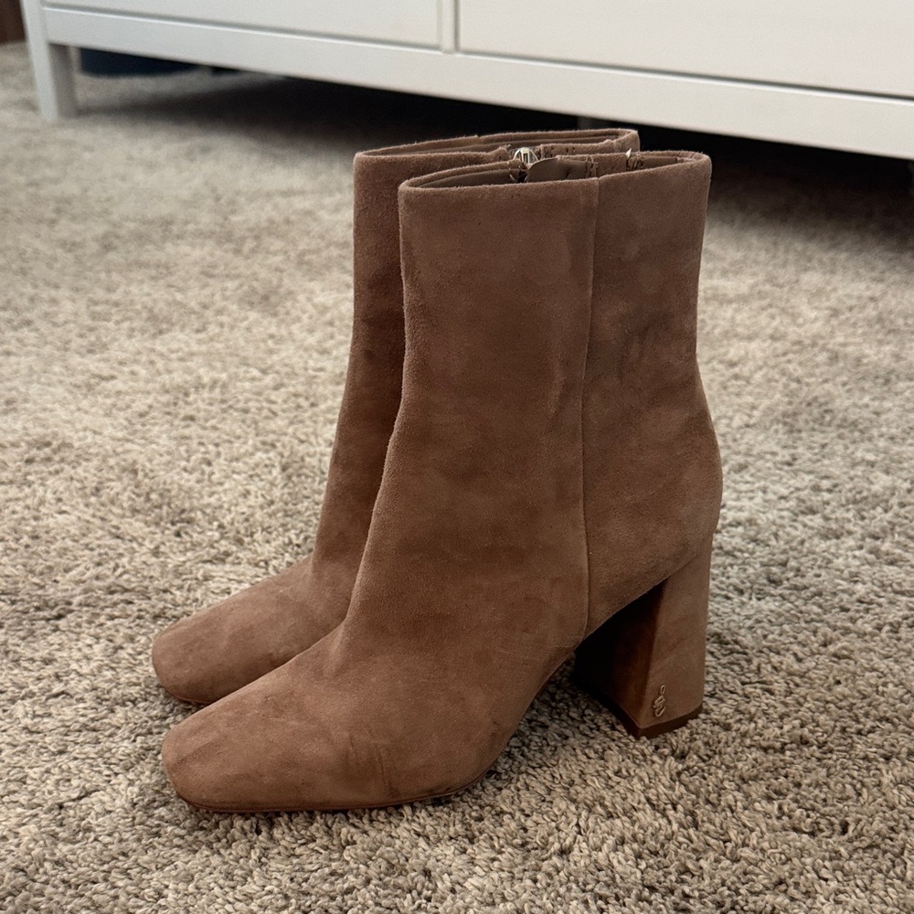Sam Edelman Tan Suede Heeled Boots